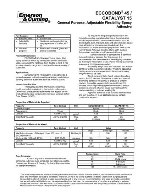 eccobond 45 datasheet.